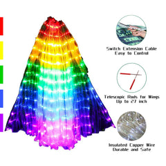 ZFBIRD LED butterfly wings enhance belly dance routines with graceful illumination.