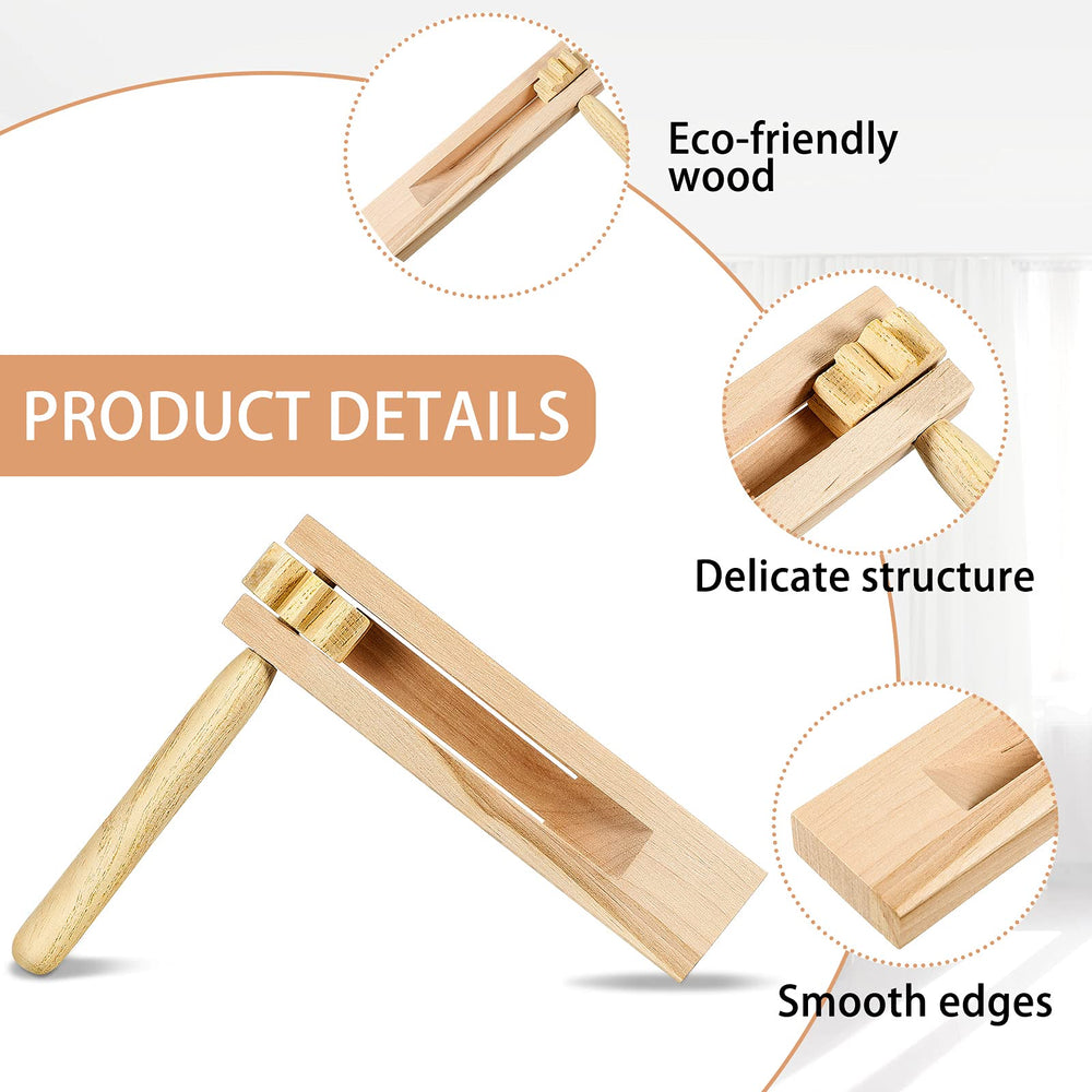 Zhanmai lightweight wooden rattle is easy to hold and use.