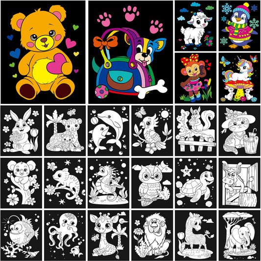 Zhanmai velvet coloring poster animal designs for kids' color exploration.