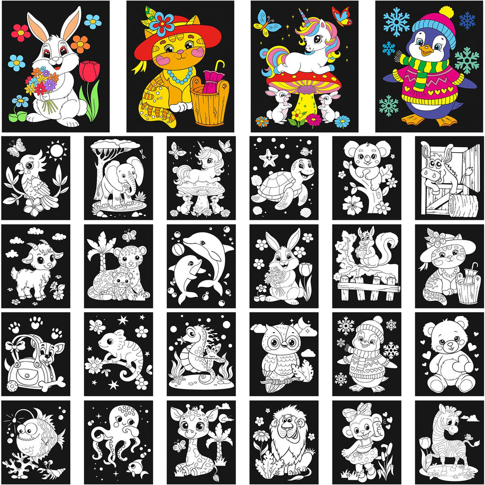 Zhanmai velvet coloring poster forest scene for calming coloring and vivid results.