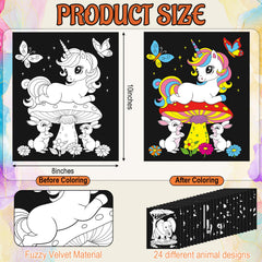 Zhanmai velvet coloring poster mammals theme boosts focus and motor control.