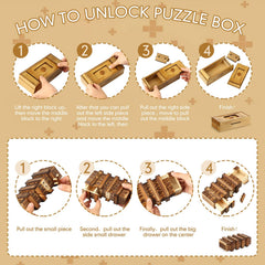 Zhanmai wooden puzzle box teaser design, ideal as decorative mystery gift.