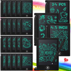 Zhehao 24-pack LCD writing tablets, 4.5 inch, compact for travel drawing.