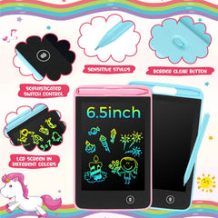 Zhehao LCD tablet colorful collection with black blue pink options for sharing