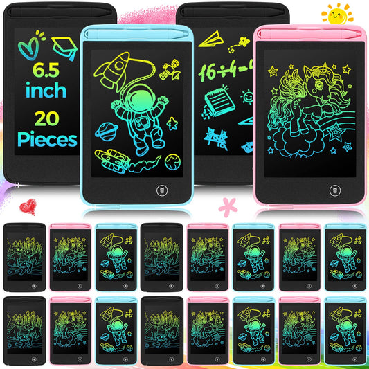 Zhehao LCD writing tablet packaging showing a 20-piece kid set for easy gifting