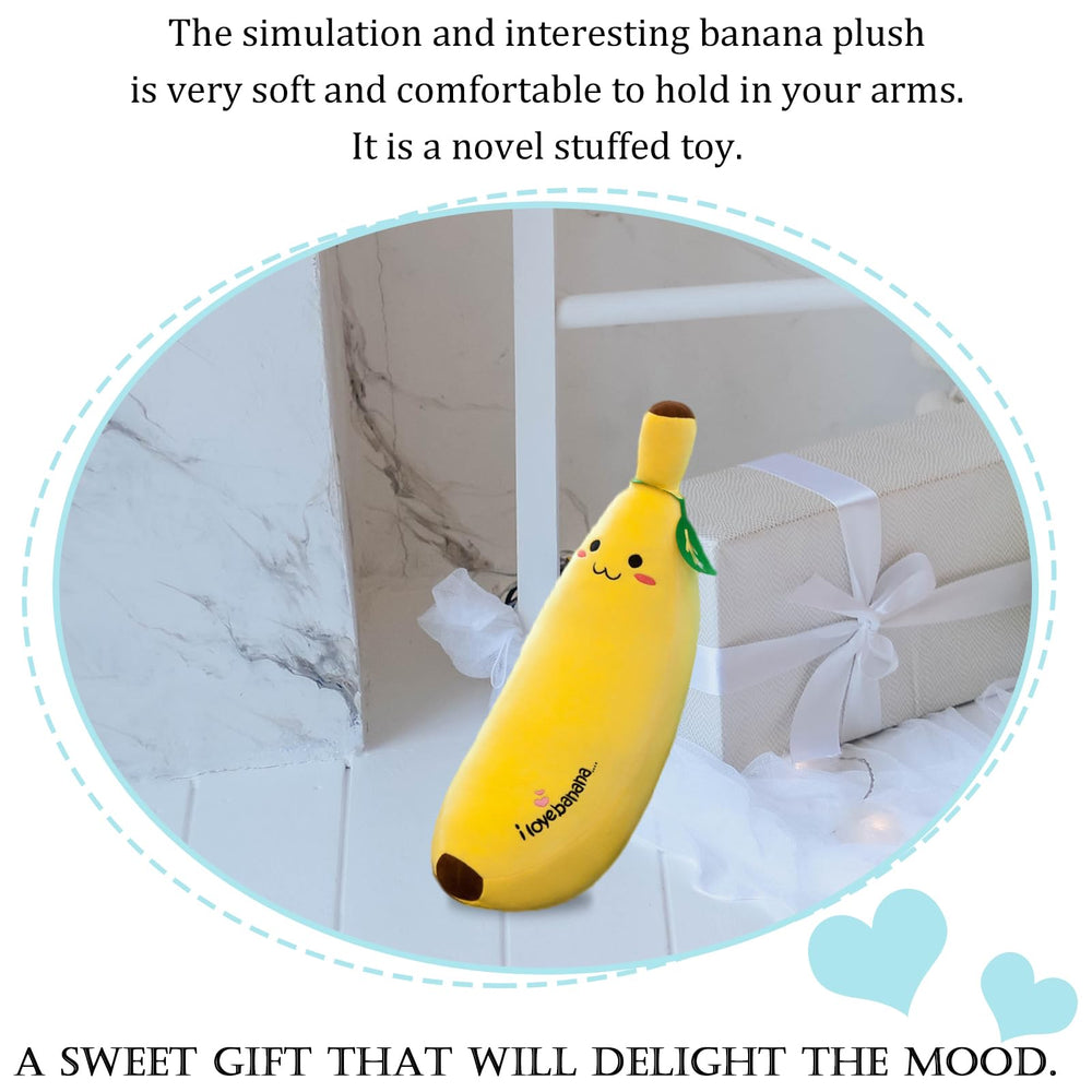 zhidiloveyou banana plush-pillow soft fabric boosts comfort for bedtime stories