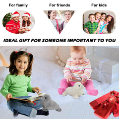 zhidiloveyou two-seal plush duo on sofa as cute decor and buddy.