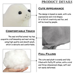 zhidiloveyou seal plush fabric close-up showing soft, skin-friendly material.