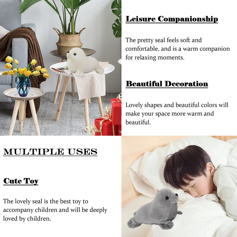 zhidiloveyou 9-inch seal plush full view ideal for display and play.