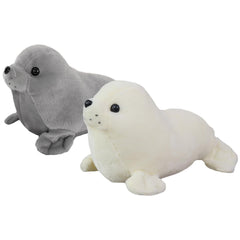 zhidiloveyou white seal plush toy for kids' playroom decor and comforting companion.