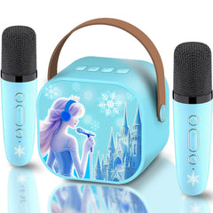 ZHIPAL Frozen karaoke machine front view for home family singing.