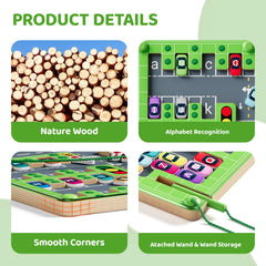 zhiwuzhu Magnetic Alphabet Maze child play boosts focus and imagination