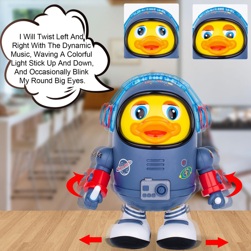 ZHMY Space Duck eyes blink to attract curiosity during play