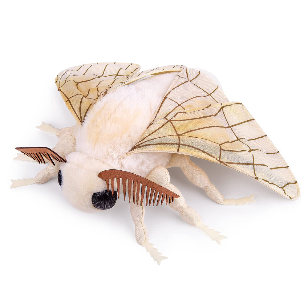 ZHONGXIN MADE silk moth toy full-body view, a cuddly companion for kids.