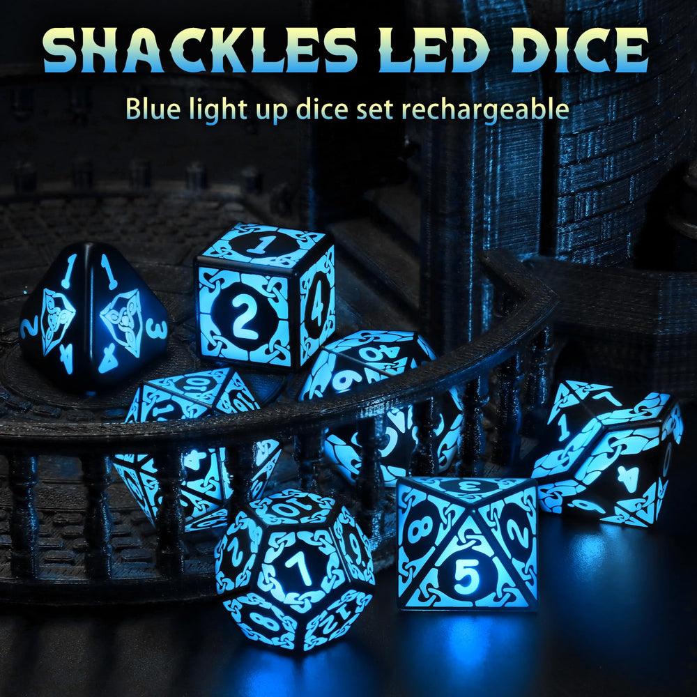 ZHOORQI D8 blue glow creates atmospheric RPG ambiance at the table