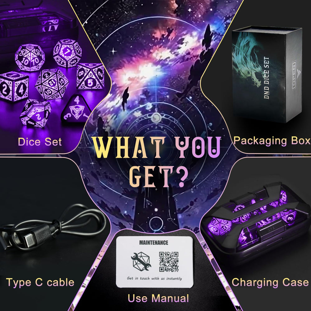 ZHOORQI complete RPG dice gift pack ready for birthdays or holidays
