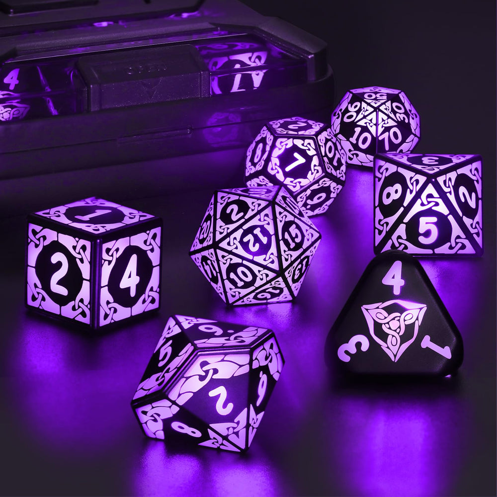 ZHOORQI glow dice set for tabletop adventures in dim lighting