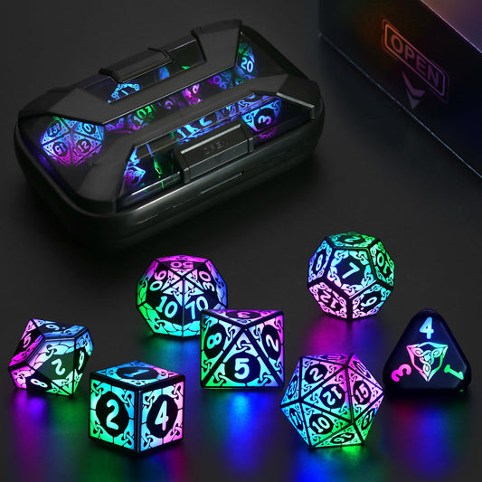 ZHOORQI LED DND Dice D4 glowing bright for quick reads and drama.