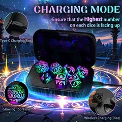 ZHOORQI LED DND Dice D8 with vibrant glow for immersive play.