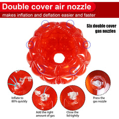 Inflatable cushion of ZHUYNXIR sumo ball softens contact for safer play.