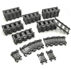 ZHX 56pc city train tracks straight section for precise layouts.