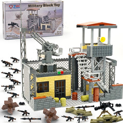 ZHX Military Base Guard Tower—sturdy, compatible bricks for imaginative play and hands-on building.