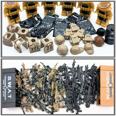 ZHX camouflage helmet adds authentic look for mini figures during action play.