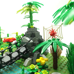 ZHX Rainforest coconut trees add tropical height and texture