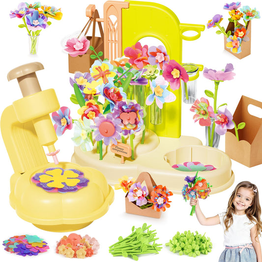 ZHYLLO DIY Flower Bouquet Kit box opening shows contents ready for crafting.