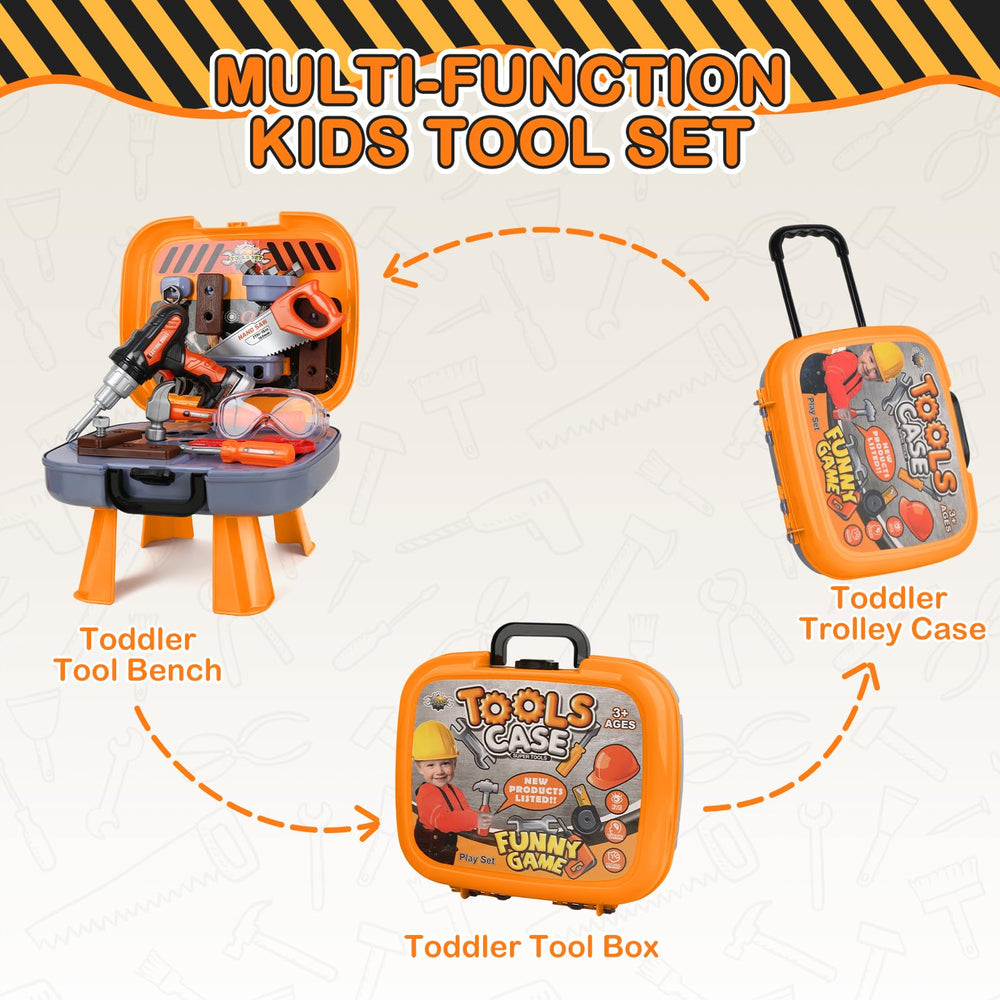 ZHYLLO Toddler Tool Set battery-powered drill with realistic sounds