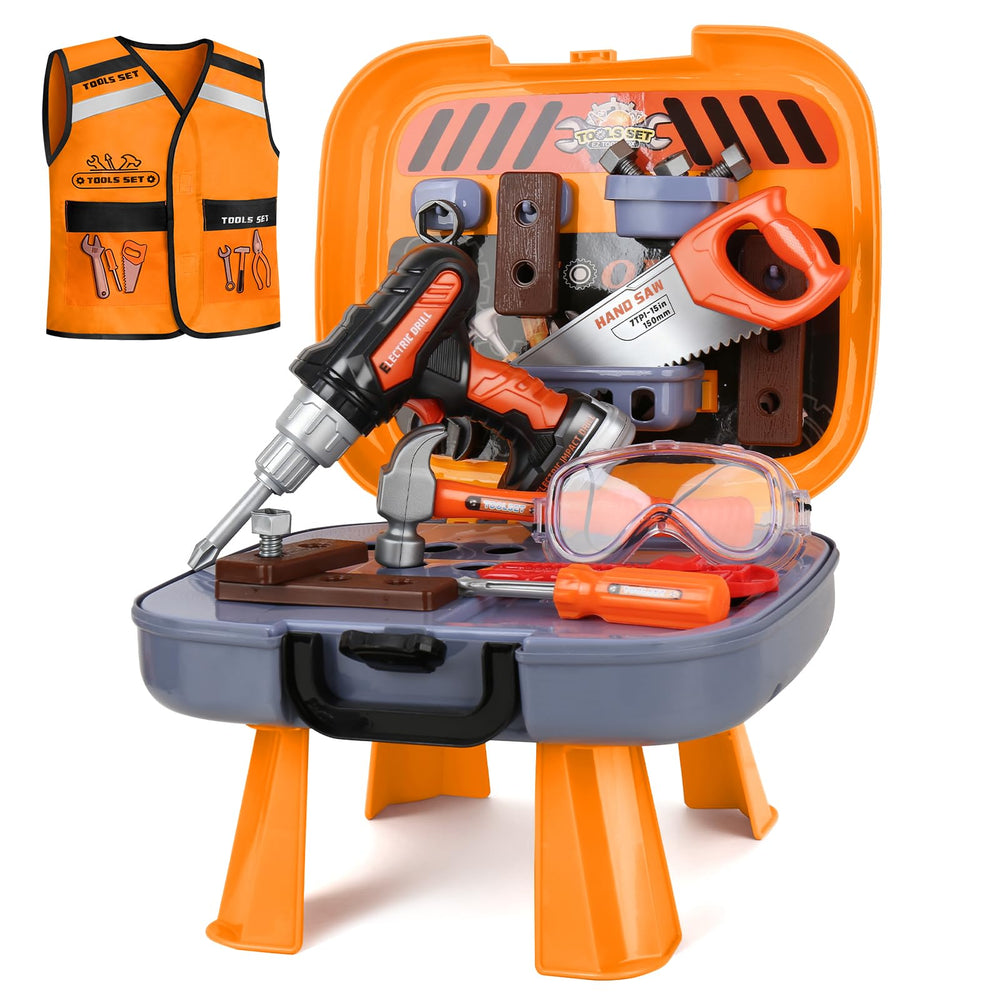 ZHYLLO Toddler Tool Set workbench for pretend building playtime