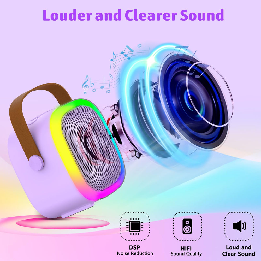 ZICOR Bluetooth karaoke speaker connects wirelessly for easy singing with friends and family.