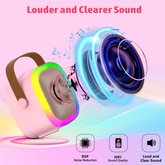 Zicor portable karaoke speaker with Bluetooth for on-the-go family fun.