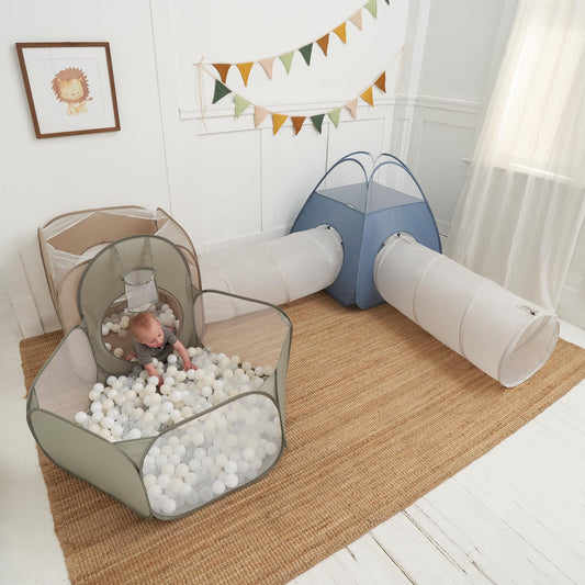 ZICOTO 5-piece play tent and tunnel with ball pit for active indoor play.