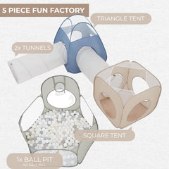 ZICOTO ball pit with hoop offers supervised interactive play.