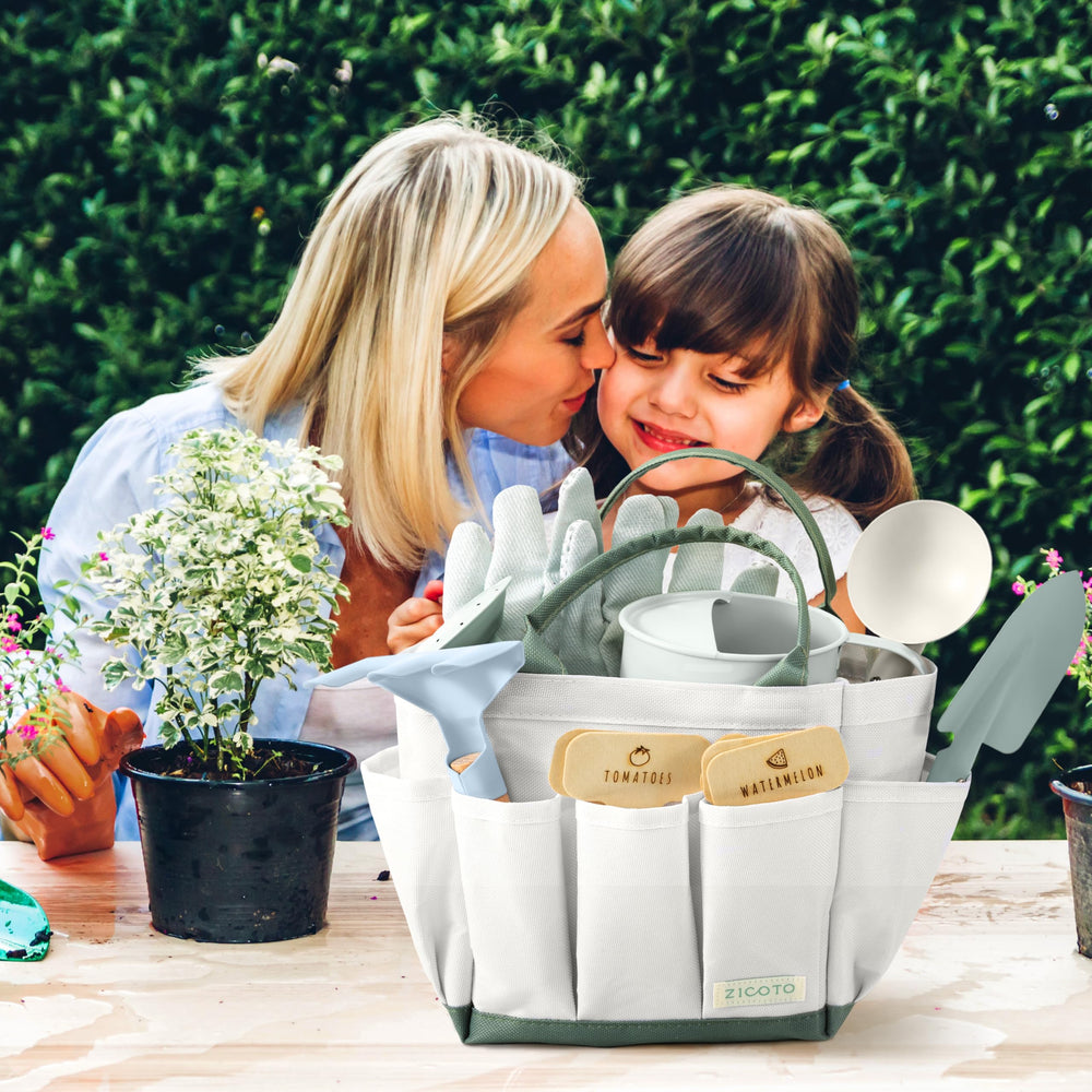 ZICOTO kids gardening set rake helps kids clean soil and prep beds