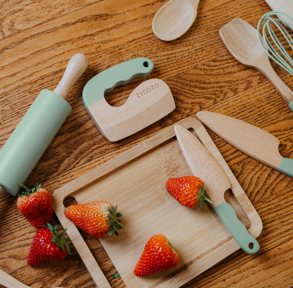 ZICOTO kids safe knives and wooden tools for real cooking fun