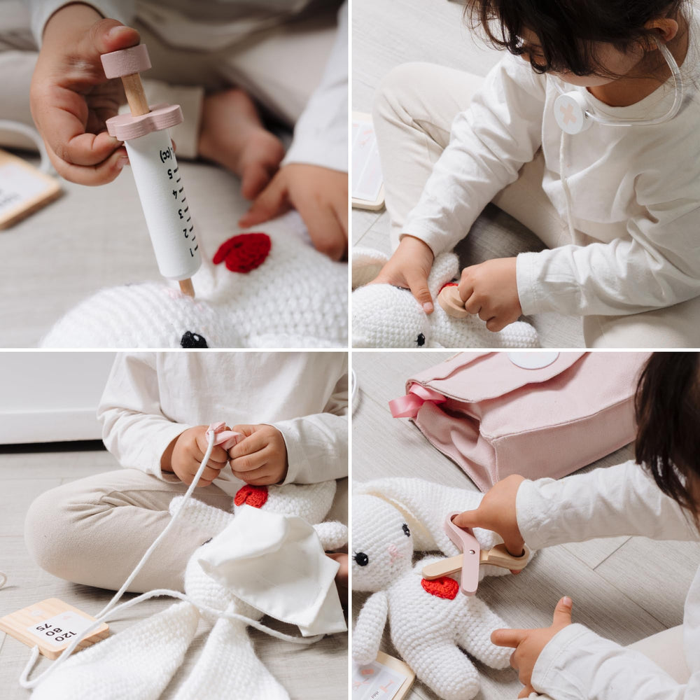 ZICOTO wooden doctor set full kit for pretend care and learning