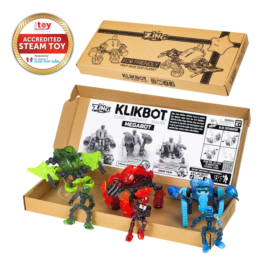Zing Klikbot Megabots blue figure with accessory for action-packed storytelling