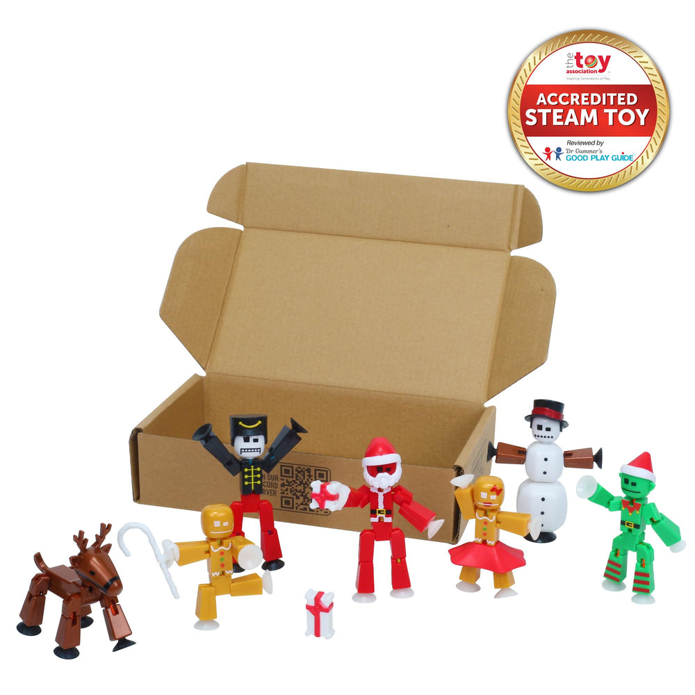 Zing StikBot Christmas Nutcracker figure ideal for festive animation scenes.