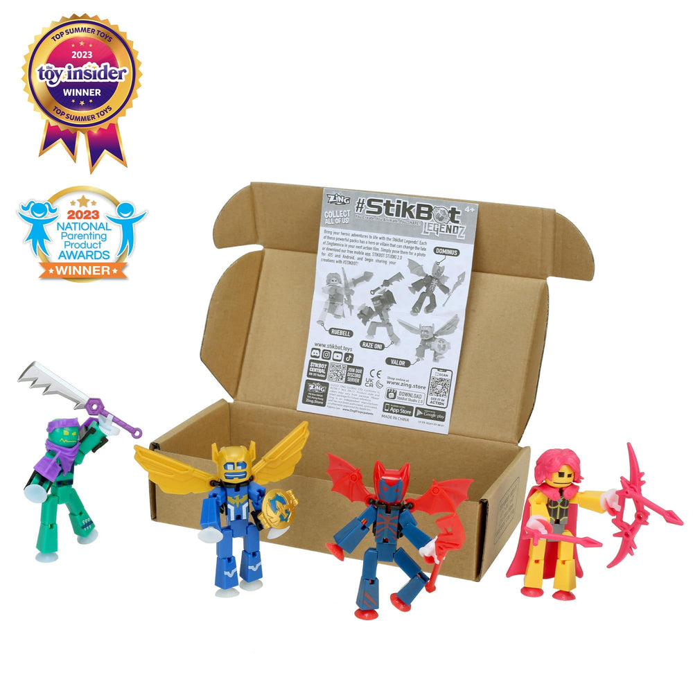 Zing StikBot Legendz Ruebell figure posed for storytelling adventures.
