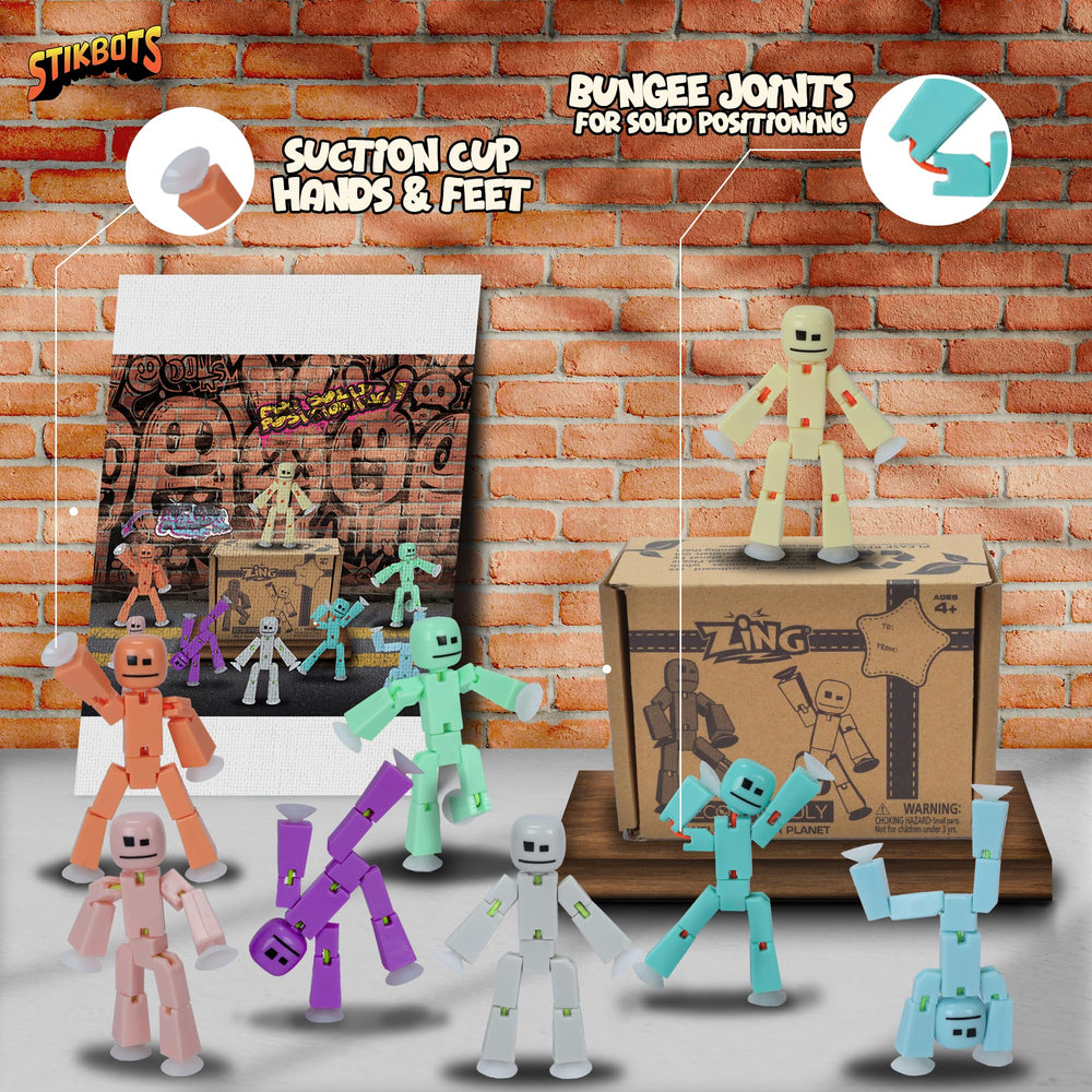 Zing StikBot eight-piece pastel animation play ready for imagination
