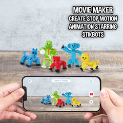Zing Stikbot Pets set features suction-cups for quick repositioning during shoots