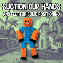Zing StikBot suction cups enable versatile angles for stop-motion