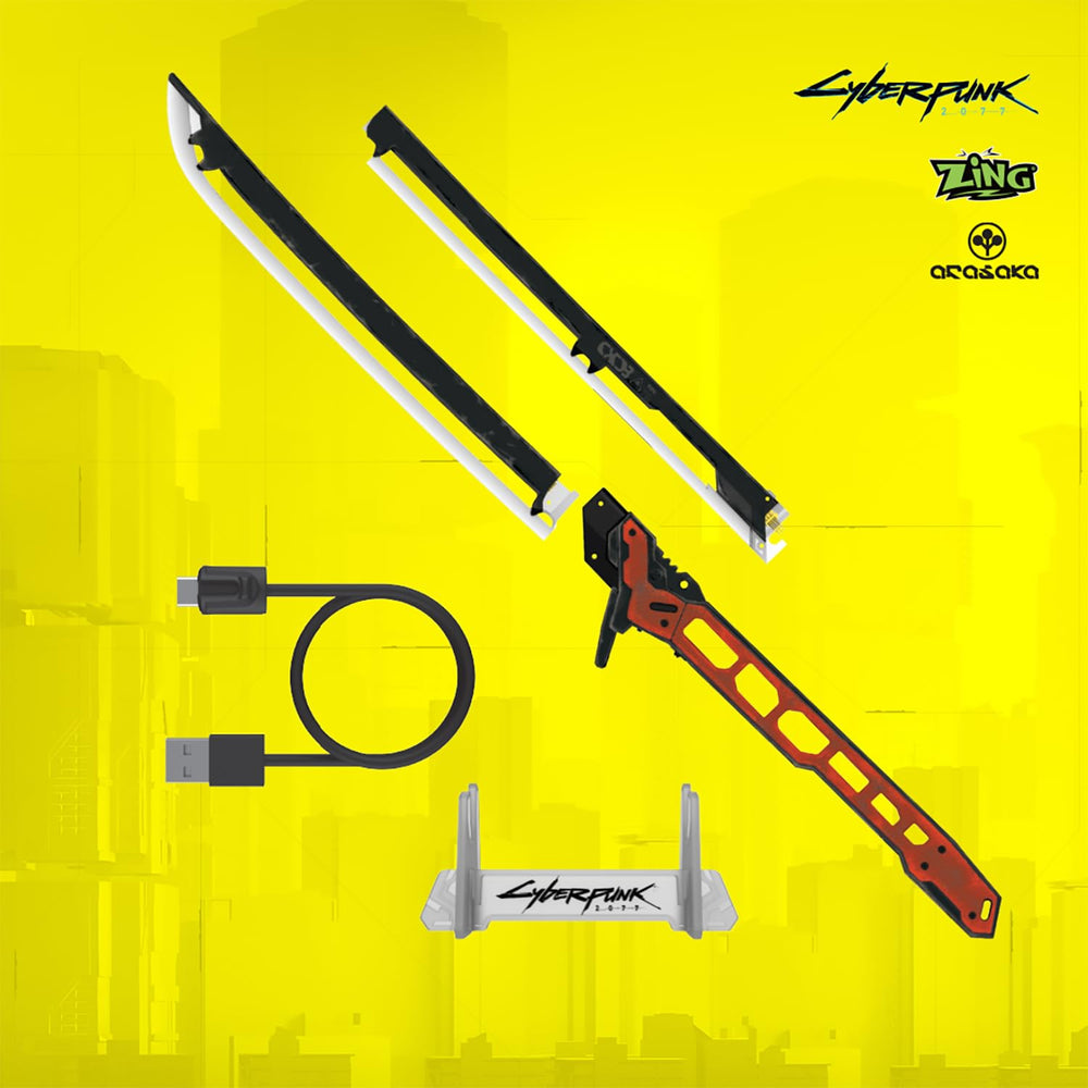 Zing Thermal Errata Katana in action pose showcases dramatic lighting and motion.