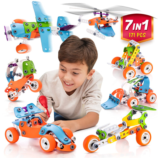 Zingywise STEM building toy 7in1 models enables creative construction and problem solving