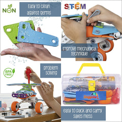 Zingywise STEM building toy safe edges and durable pieces support confident building