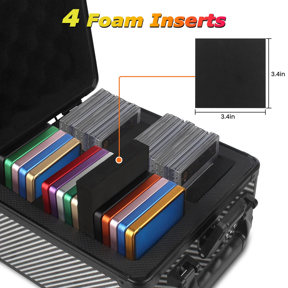 ZINHO graded card case aluminium frame adds strength without bulk.