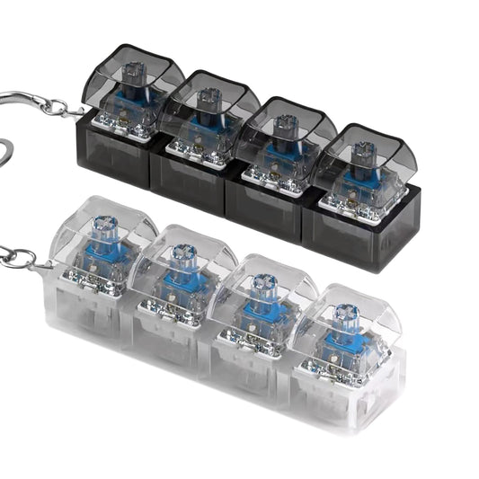 Zioyihan black transparent 4-keyboard fidget with crisp clicks for focused breaks.