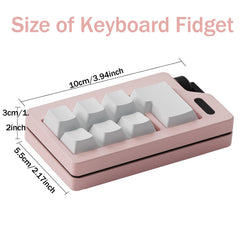 Zioyihan keyboard fidget clicker side angle showing compact desk decor